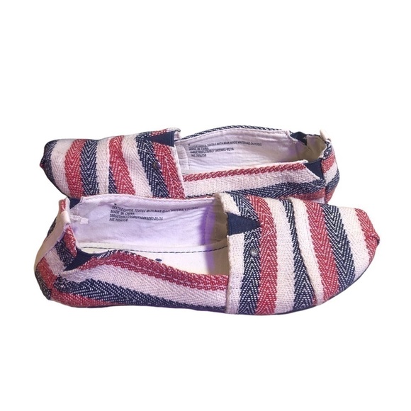 Mad Love Textile Flats Red, White And Blue Size 7 - Picture 3 of 6